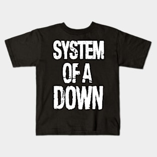 soad white logo Kids T-Shirt